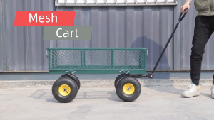 DEKES Garden Cart on WheelsHeavy Duty Full Steel Utility Wagon Versatile Flatbed CartsFit for Outdoor