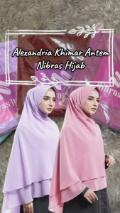 Baru Nibras Hijab NH Khimar Alexandria Antem High Quality Cerutty