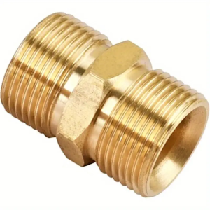 Pressure Washer Hose Coupler M22-14mm Male To M22-14mm Male Solid Brass 5000 PSI Pressure Washer Hose Extension Adapter Fitting