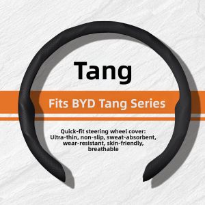 TUSHUGUANG | Ultra Thin Leather Steering Wheel Cover for BYD Tang DMI/DMP/EV and Han DMI/EV