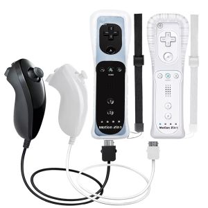 2 In 1 Wireless Bluetooth Remote For Wii / Wii U Controle Optional Motion Plus Gamepad Controller Accessories With Silicone Case