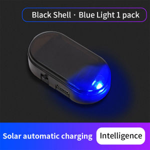 KEVANLY | Solar Anti-Theft Warning Light Security Light LED Alarm Flashing Light Wireless Simulated Dummy Anti-Theft Red Blue Caution Lamp