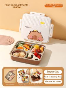 YOULUNMEI | Portable Adult And Child Friendly Meal Box 4 Compartments