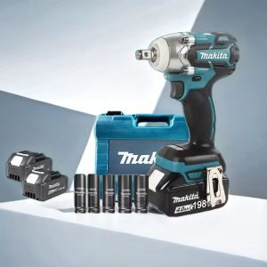 2 Li-Ion Batteries Original Rechargeable Portable Electric Impact Wrench Tools Socket Set Impact Wrench Drill Cordless Electric Wrench