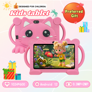 1pc 7 Inch Android Tablet with Parental Control & Shockproof Case - Rechargeable Educational and Entertainment Tablet for Kids