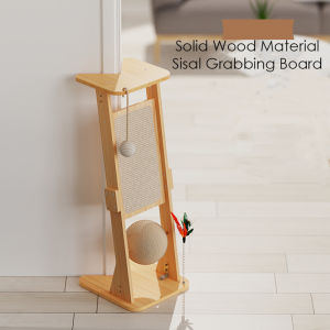 Vertical Sisal Wear-Resistant Cat Scratching Board Scratching Ball Wood Cat Scratcher Post Kitten Scratching Pad Cat Supplies