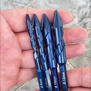 Bộ Mũi Khoan Lệch Tâm Chính Xác - Độ Cứng Cao Dùng Cho Gạch Thủy Tinh Gốm Sứ Gỗ Kích Thước 6/8/10/12mm Dụng Cụ Cắt Tiện Dụng Cho Nghề Mộc