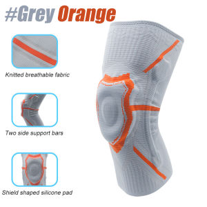 1Pcs Knee Support for Men Pressurized Elastic Knee Brace with Silicone Spring Basketball Volleyball Knee Pads