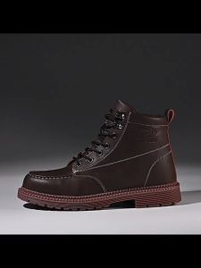 Q MALL Safety Shoes Medium-Cut leather breathable wear-resistant anti-smashing Steel toe cap - 551Y (Yellow) / ZS009 (Black / Brown) / 668 (Brown / Black / Yellow)