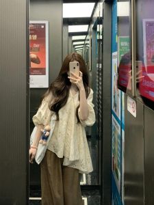 XUECAIQI | Oversized Loose-Fitting Notch Cutout Design Traditional Modern Set