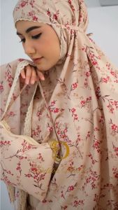 Mukena Dewasa Motif Katun Premium 2in1 Traveling