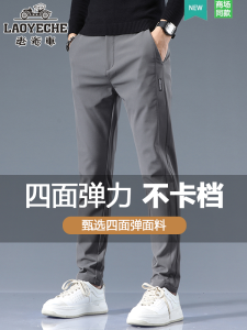 Ice Silk Loose Straight Leg Casual Pants Breathable Thin Spring Autumn Summer Fashionable Urban Style Youth Leisure Trousers