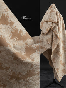 Vải Thêu Lanh Cotton Màu Cam Trắng Cao Cấp Có Thể Giặt Được Cho Áo Khoác Ngoài Và Vest Thiết Kế Theo Phong Cách Trung Quốc