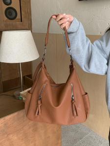 กระเป๋าถือหนังนิ่มขนาดใหญ่ กระเป๋าสะพายไหล่แบบลำลองสำหรับผู้หญิง กระเป๋าถือแบบลำลองสำหรับเดินทางในฤดูใบไม้ร่วงและฤดูหนาว กระเป๋าถือแบบสะพายข้าง Dootaofcat