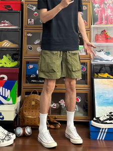 Quần Short Công Sở Nylon Ice Silk Màu Xanh Quân Đội Cho Nam Mùa Hè Quần Thể Thao Nhanh Khô Mỏng Phong Cách Mỹ Quần Short