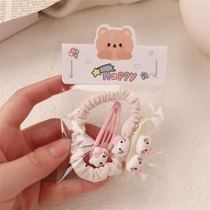 Girl Gift Box Hair Accessories Cute Cat Barrettes Cherry Blossom Hair Ring Combination Young Adult Plumeria Rubra Hairpin Baby Girl Small Gift