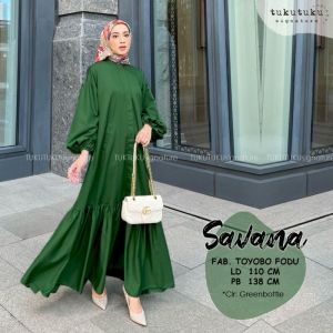 Savana dress gamis maxy katun toyobo wanita jumbo fit to xl mewah elegan terbaru