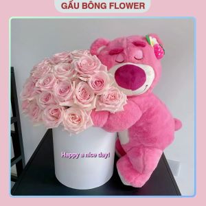 Gấu Dâu LOSTO Set quà tặng Gấu Hoa - HotTrend 2025 - Quà Tặng Dịp 20/10 8/3 Sinh Nhật Valentine 14/2 - Quà Dễ Thương có ảnh thật