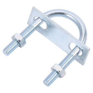 BAIRUITE | Galvanized U-Bolt with Nut and Flange Plate Set Carbon Steel U-Clamp Tube Clamp
