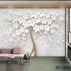Wallpaper Dinding Murah Motif Bunga Mutiara - wallpaper bunga besar 3D - wallpaper bunga putih