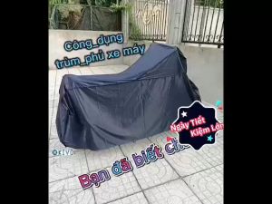 Bạt Phủ Xe Máy Kara House Vải Dù Cao Cấp Chống Nước - Bạt Trùm Xe Máy Vision Exciter Winner Tay Ga Sh Air Blade Xe Số Xe Đạp - Áo Trùm Xe Máy 2 Lớp Kivo