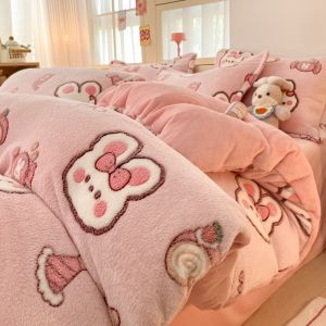 Warm Soft Heavy Weight Snowflannel Duvet Set