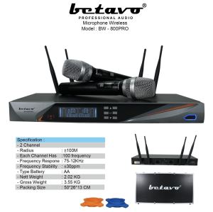 Mic wireless betavo BW800pro mic wireless betavo bw 800 pro