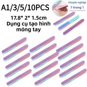 Dụng Cụ Cắt Móng Tay In Sáng Tạo - Dụng Cụ Làm Móng Chân Và Móng Tay - Dũa Đánh Bóng Sáu Mặt Với Miếng Bọt Biển - Bộ Dũa Móng Cho Móng Hoàn Hảo