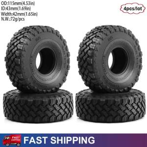 ONEVAN | 4PCS 1.9" 115mm RC Crawler Car Rubber Rock Wheel Tires for 1/10 Traxxas TRX4 TRX6 Axial SCX10 90046 RC4WD D90 D110 Upgrade Tire