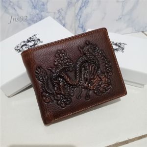 Dompet Kulit Import Gambar Ukiran Karakter Naga/Dompet Pria kulit Ukir Gambar Naga