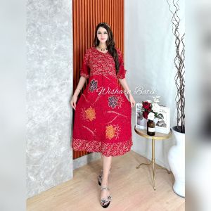 Wishara Batik - Daster Rayon Premium Daster Batik Cap Daster Kekinian Terbaru Busui Daster Maura