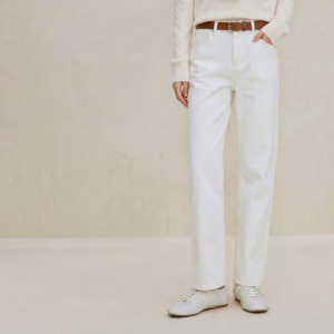 INMAN | Washed Straight-Leg Slimming Casual Jeans Nine-tenths Length