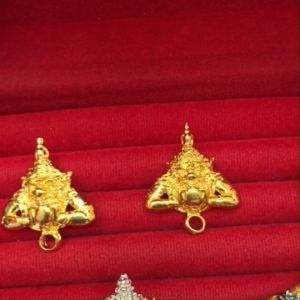 จี้ ตัวคั่น หัวสร้อย ห้อยพระ จี้พระราหูอมจันทร์ สีทองนาก แพ็คละ 1 ชิ้น อุปกรณ์ diy งานชุบ ใส่ได้ทุกโอกาส งานสวย พร้อมส่ง#สายมู#เเก้ปีชง