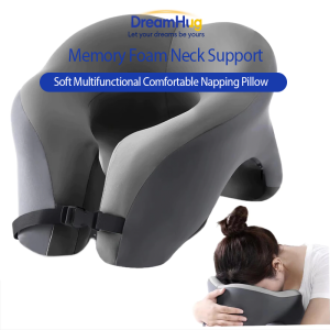DreamHug Memory Foam Neck Support Pillow Multifunctional Soft Napping Pillow for Office Lunch Break Orthopedic Student Desk Rest