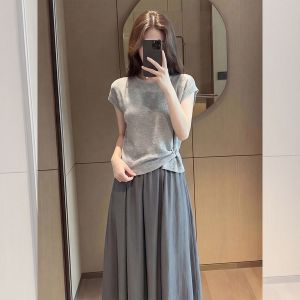 Áo Thun Knit Thiết Kế Eo Xoắn