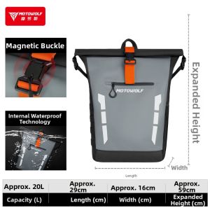 MOTOWOLF | Waterproof Long-Distance Moto Travel Backpack