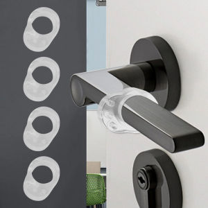 【Free Shipping】5Pcs Transparent Doorstop Silicone Door Handle Buffer Wall Protector Bumpers