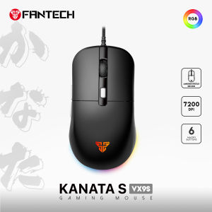 Fantech | FANTECH KANATA S VX9S Wired Mouse 7200DPI 6D Button Macro Mice and ARBG Ergonomic Mice Huano Switch Gaming Mouse for PC Gamer