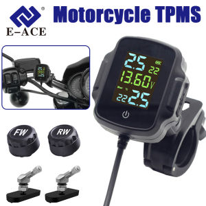 Motorcycle TPMS Fast Charging Type Temperature Tire Pressure Display Motorcycle Tire Pressure Buzzer Alarm Monitoring System