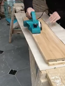 REAIM Electric Wood Planer 800W 82mm Heavy Duty Portable Handheld Woodworking Power Tool for Carpentry Professional Smooth Planning