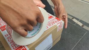 Selamat OPP Tape Fragile Handle With Care Self-Adhesive Red/White 48MM (W) x 230M (L) - 1PC