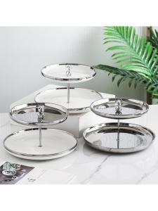 MOLORE | Silver Edge Multi-tier Decorative Dish
