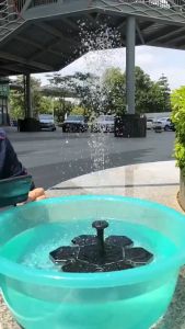 น้ำพุ บ่อน้ำพุ Solar Pump รุ่นทรงกลม น้ำพุในบ่อปลา 12V ตกแต่งสวน รุ่นทรงกลม น้ำพูด