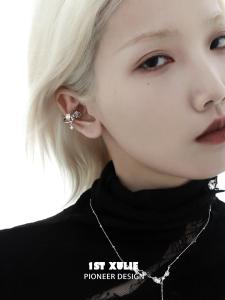 1ST XULIE | Nhẫn Tai Bạc Chất Lượng Cao Thiết Kế Độc Đáo Zircon Không Dễ Gây Dị Ứng