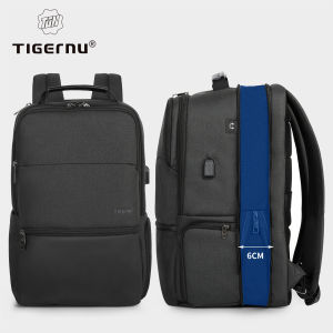 【Expandable】Tigernu T-B3905 L Large Capacity 15.6‘’ 17‘’ 19 inch Fashion travel bag for men With USB Charging Port