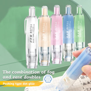 Hàng sẵn có 5m Dot Băng keo dán hai mặt dính Con lăn 360 độ xoay tip DIY handmade con lăn Băng văn phòng phẩm dành cho sinh viên