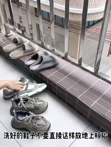 Hanger Stainless Steel Solid Shoe Rack Shoe Drying Hanger Multi-Functional Shoe Rack Balcony Shoe Hanger Organizer