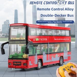 KIV  | Alloy Remote Control Double Decker Bus Toy Large