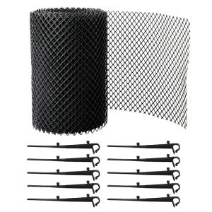 KaKa  Roof Gutter Protection Nets and Downspout Filters Prevent Leaves From Clogging Gutters For Easy Cleaning