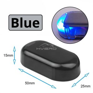 Car Led Solar Powered Security Light Warning Dummy Alarm Wireless Anti-theft Caution Lamp Decorative Strobe for Auto and Outdoor